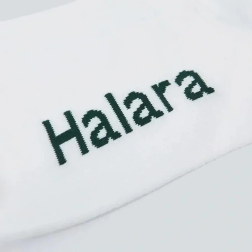 Halara Logo White Pickleball Ankle Socks